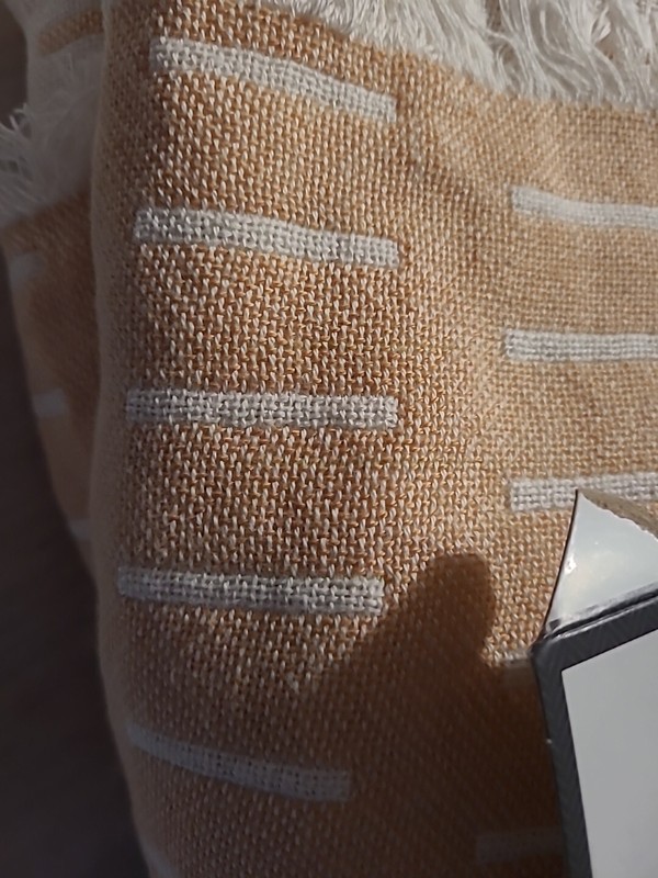 Threashold Light Peach Lined Throw 50x60in gallery