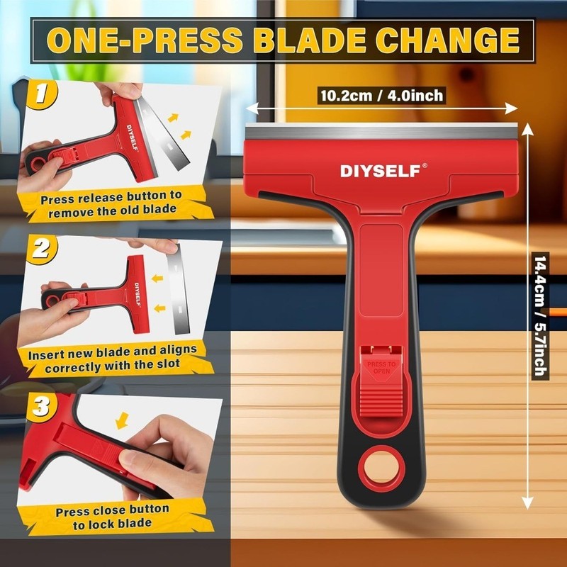 Blade Scraper Tool with 10 Extra Blades for Glass Stove Top Oven Kitchen gallery