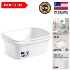 Heavy-Duty Plastic Wash Buckets – 2-Pack Dish Pans for Kitchen & Cleaning Needs