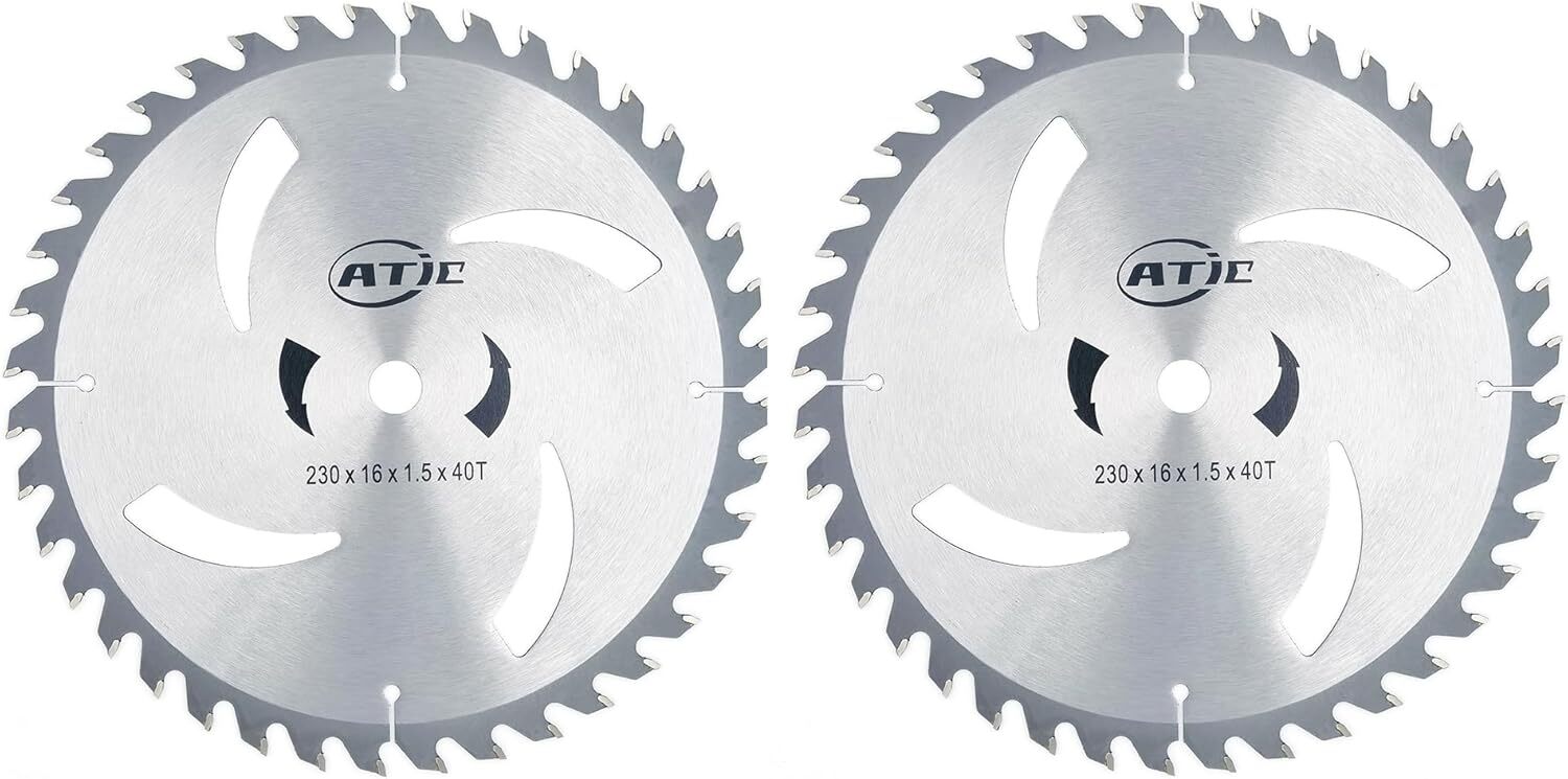 Tooth Carbide Tip Circular Saw Blade 9 Inches with 5/8 Inches Arbor Pack of 2 gallery