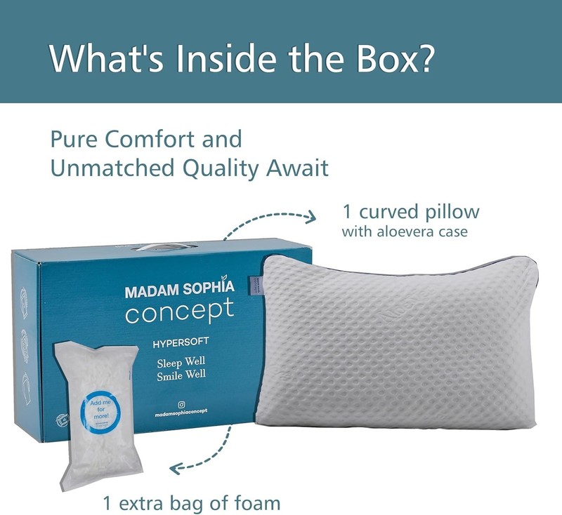 Shredded Memory Foam Pillow Hypersoft & Microgel Fiber Queen Made In Turkiye gallery