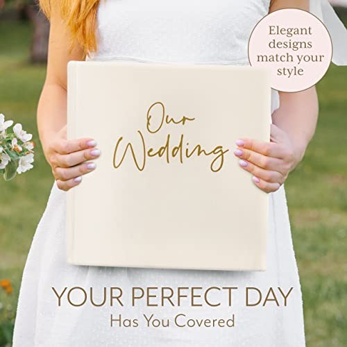 Personalized Large Memory Book for Family, Wedding, Gold and Cream gallery
