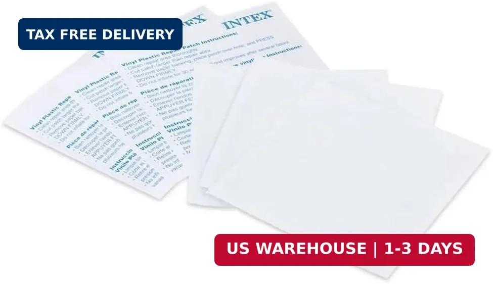 INTEX Wet Set Adhesive Vinyl Plastic Swimming Pool Tube Repair Patch 18 Pack Kit gallery