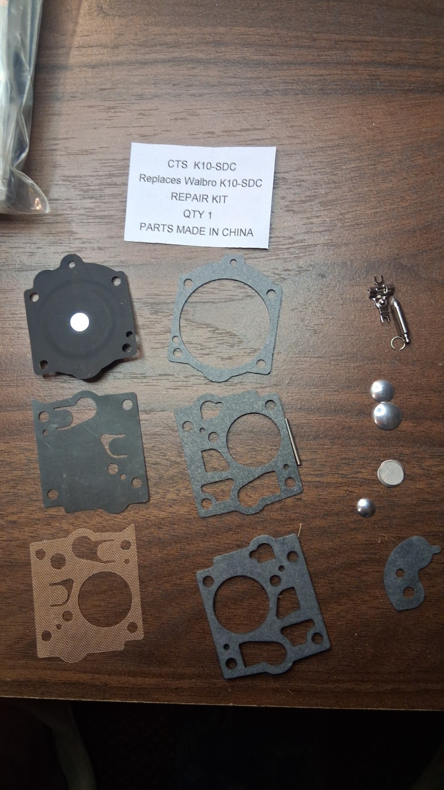 CTS K10-SDC WALBRO REPLACEMENT CARBURETOR REPAIR KIT FOR CHAINSAWS & MORE --A1 gallery