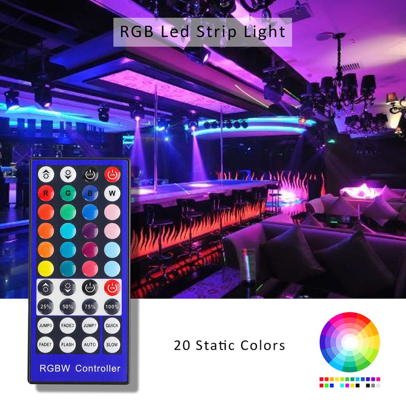 RGBW IR Remote Controller for SMD 5050 RGBW/RGBWW 5 Pin LED Strip Lights 40 Keys gallery