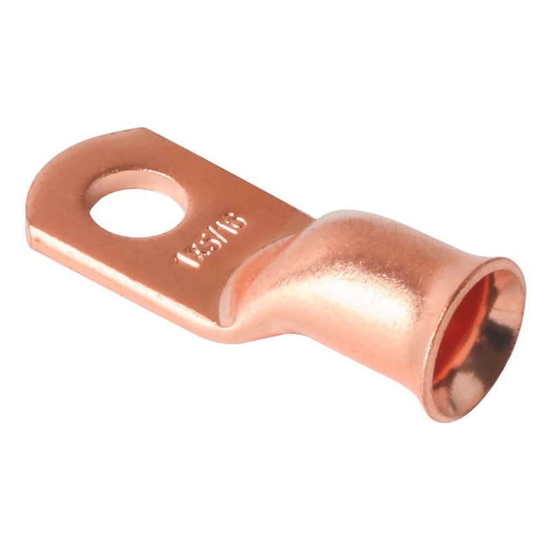 Wire Bare Copper Lug Ring Terminals Battery Wire Welding Cable 1 AWG Guage USA gallery