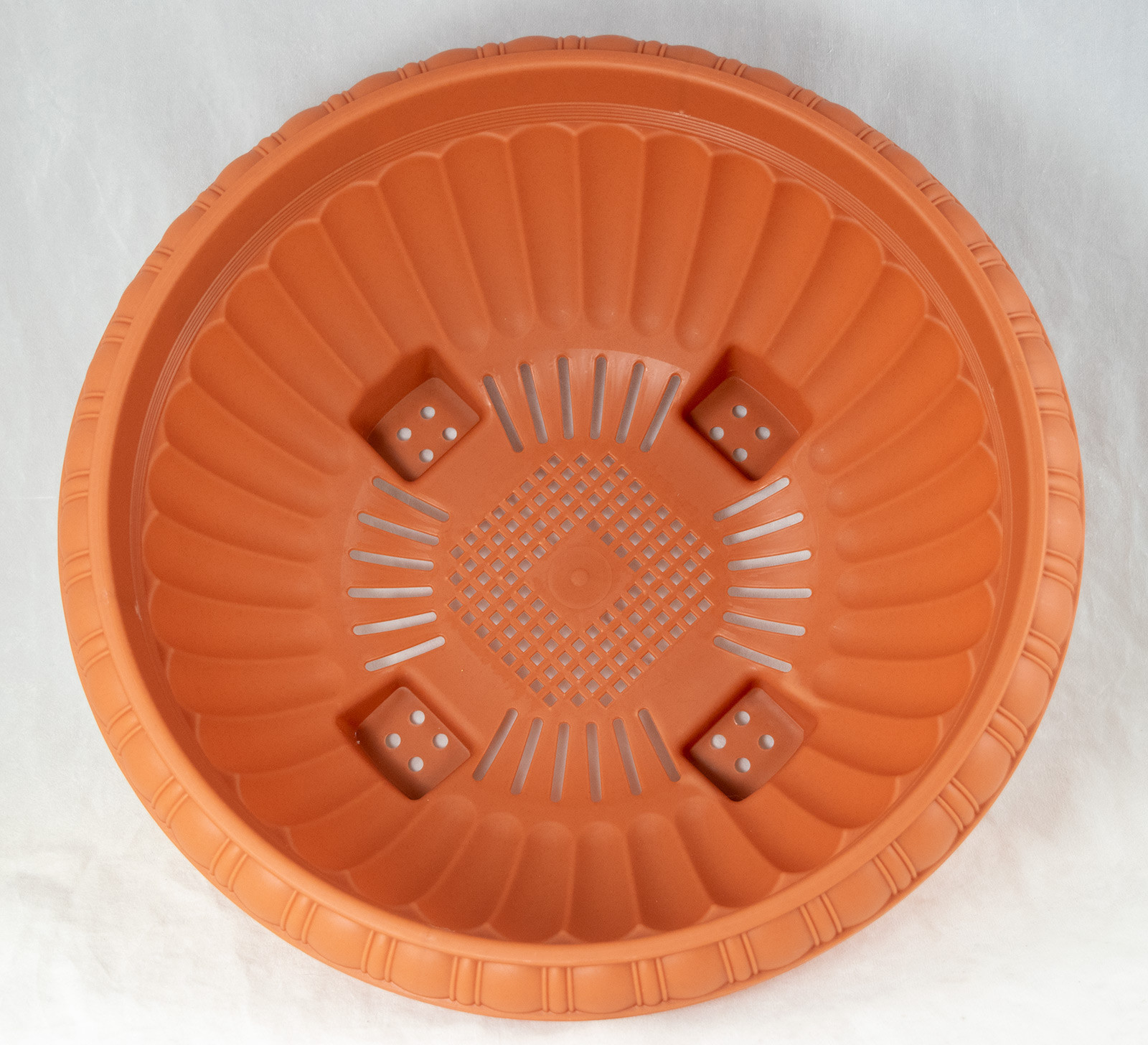 Japanese Plastic Bonsai Training Pot / Home Garden Planter 13"x 13"x 5" - Orange gallery