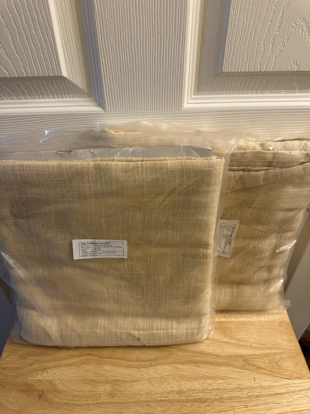 New The Company Store Concord Maize Yellow 100% Cotton Window Panels 50x 108 gallery