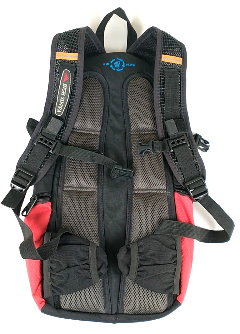 High Sierra Red Hydration Backpack Air Flo Support Back NICE 1084 3