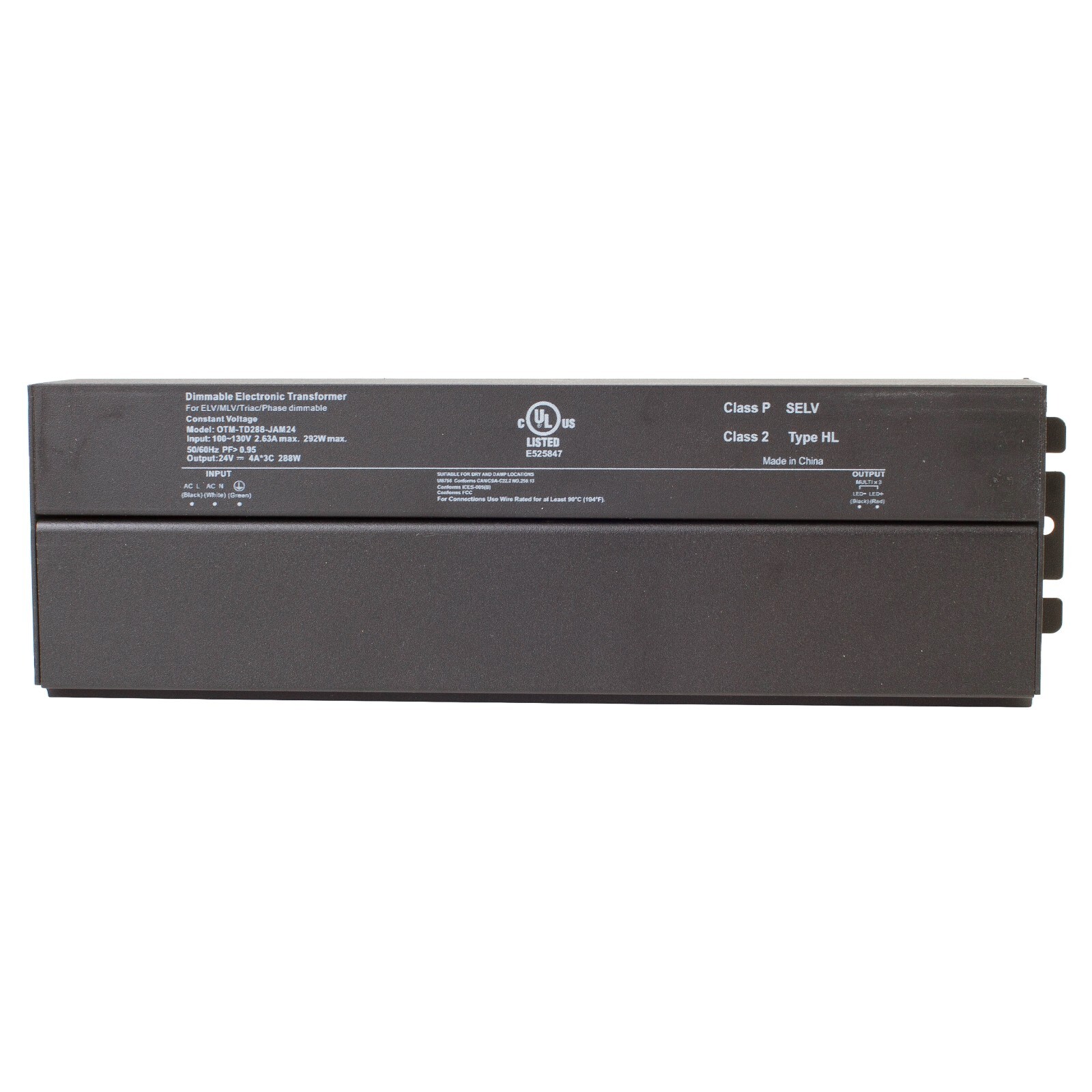 UL listed 24v dimmable LED driver 288w Class 2 All in 1 unit ( 96wx3 ) for Strip gallery