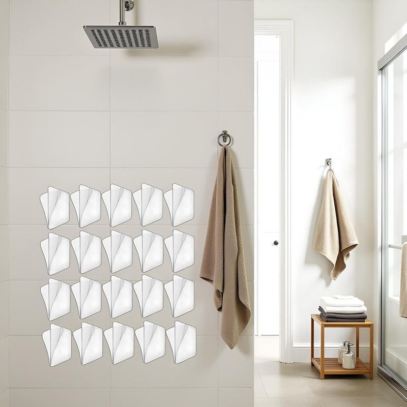 10Pcs Wall Mounted Replacement Sticky Pads for Kitchen Bathroom Shower Caddy... gallery