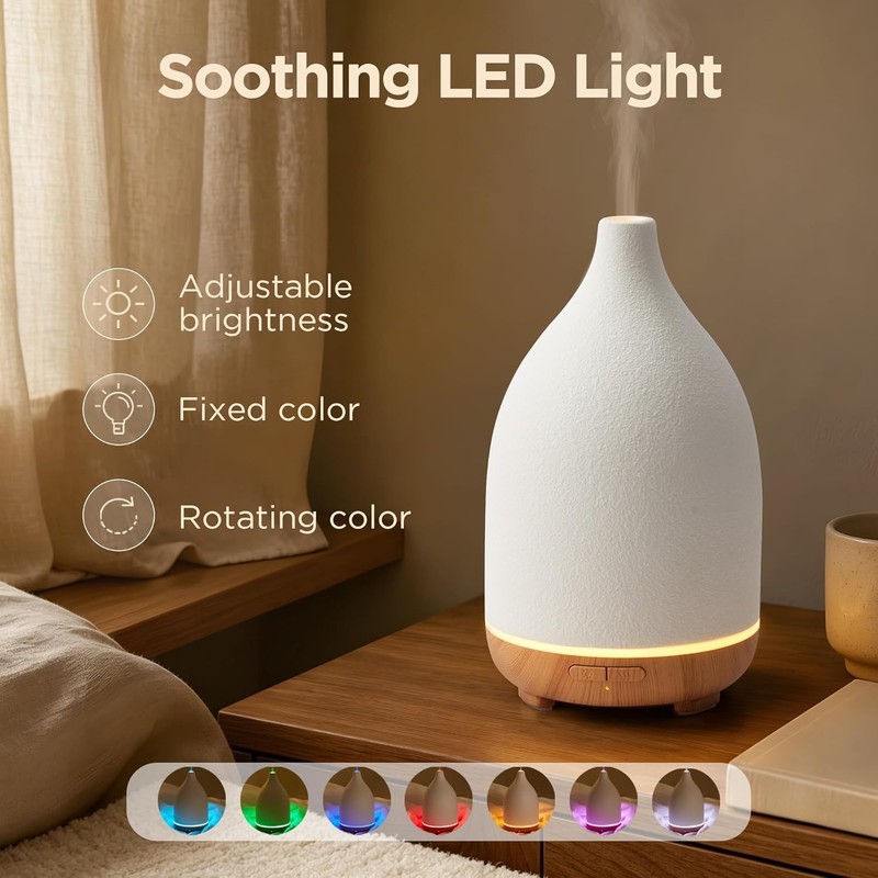 Luxury 150ML Aromatherapy Diffuser - Safe, Silent & Gift-Ready Design in White gallery