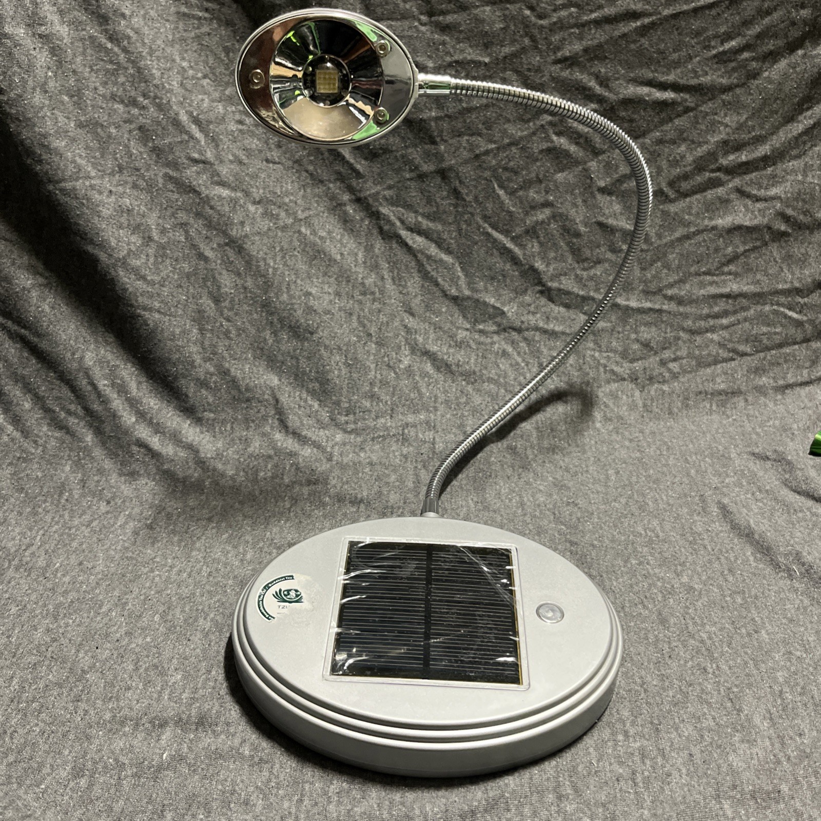 Solar Powered Rechargeable Gooseneck Sliver Desk Light Lamp Flexible No Battery gallery