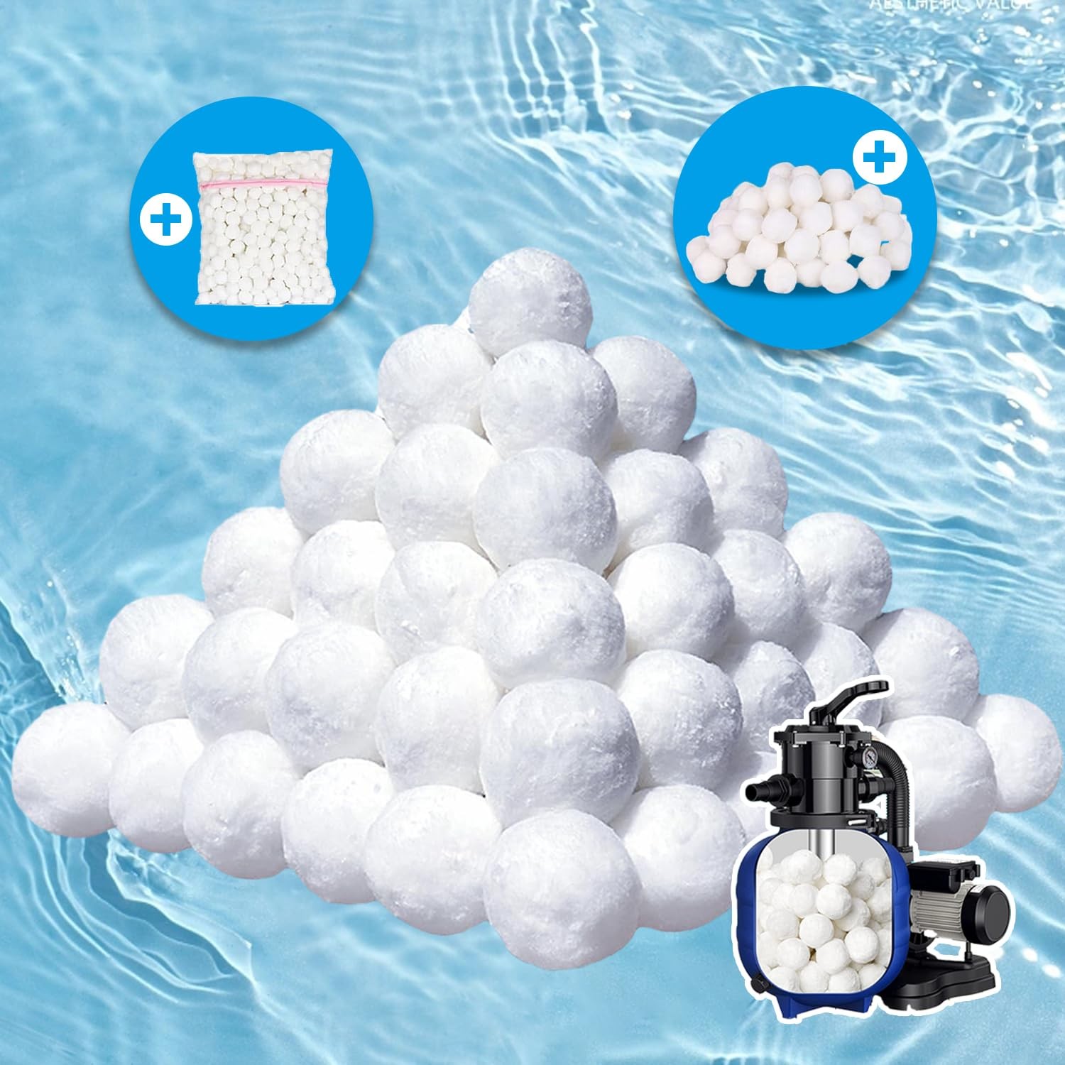 Lbs Pool Filter Balls for Sand Filter, Reusable Eco-Friendly Sand Filter Balls ( gallery