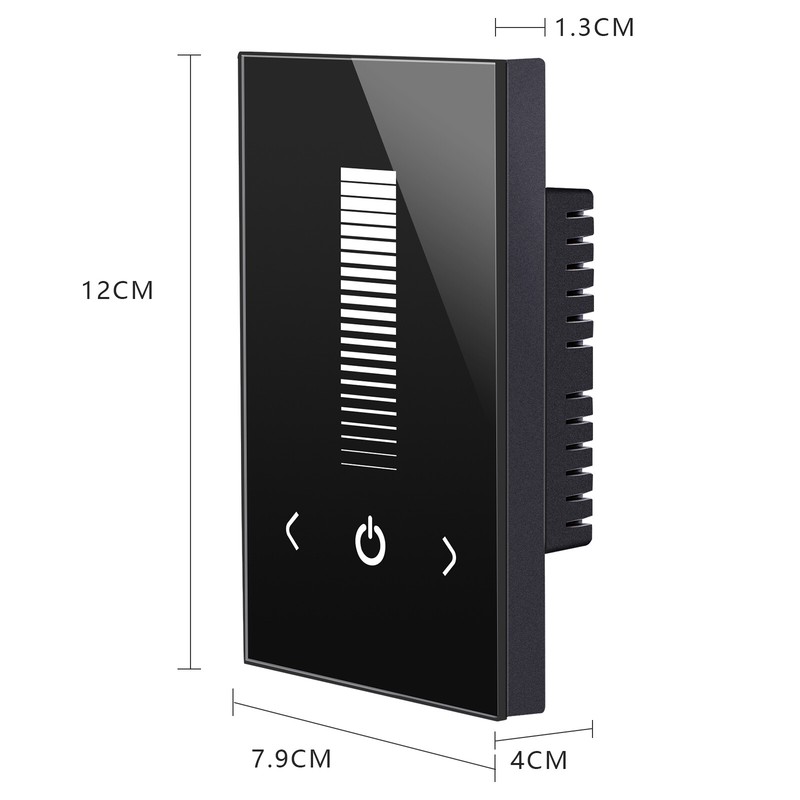 Wall Switch 12-24V Touch Panel Dimmer Controller Fr Single Color LED Strip Black gallery