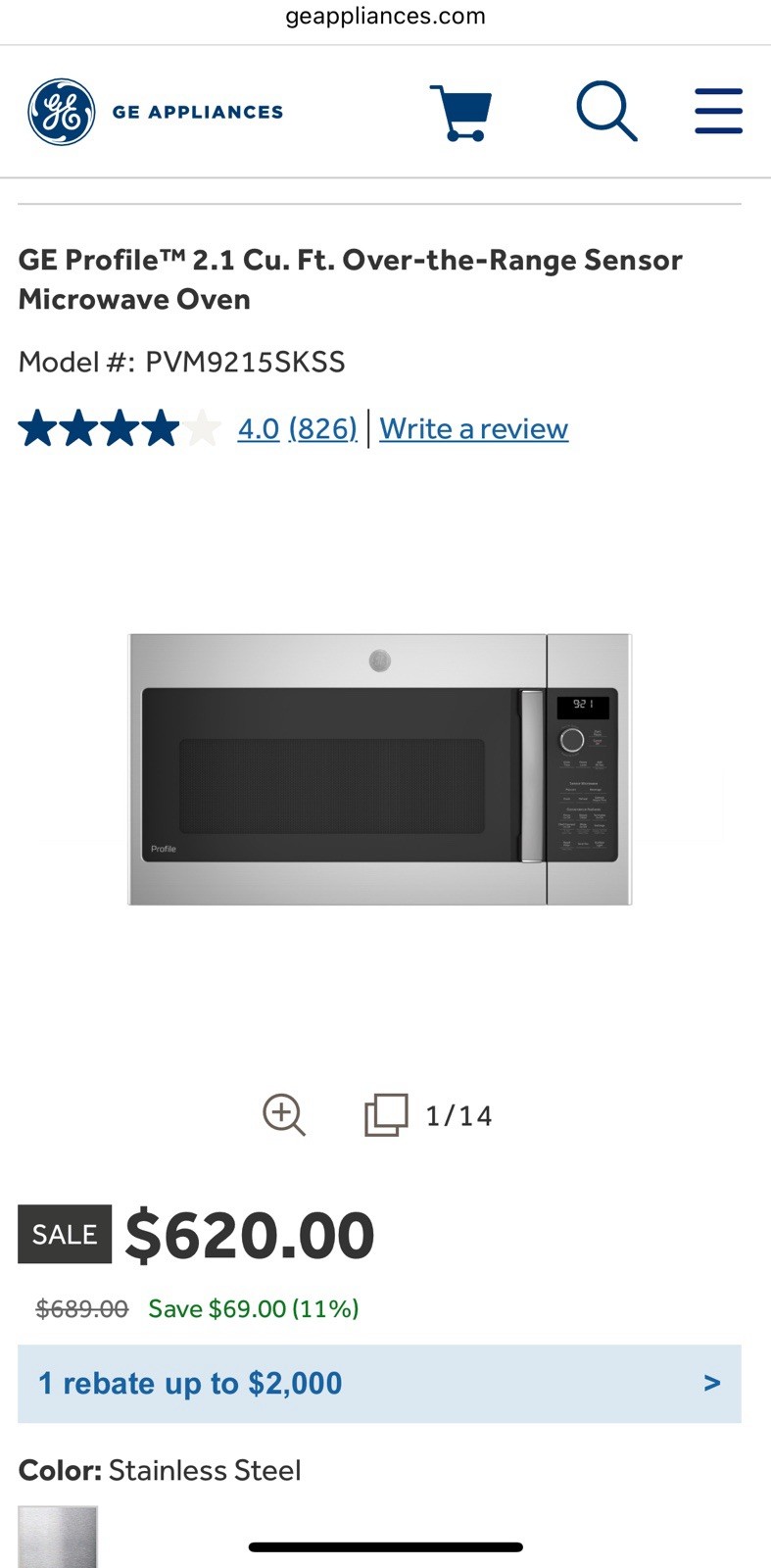 GE Profile Over-The-Range Microwave/ Oven gallery