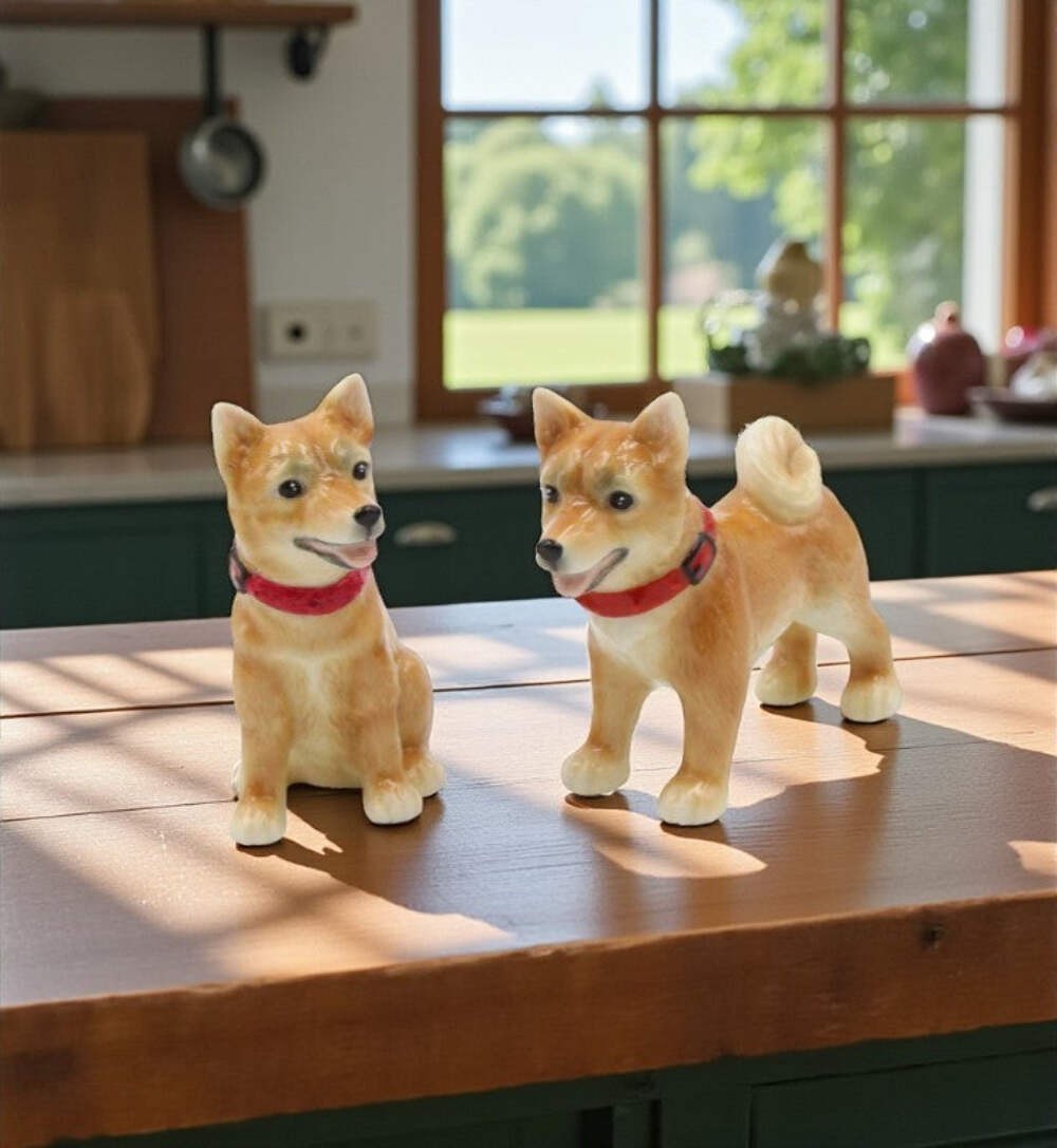 Ceramic Shiba Inu Salt And Pepper Shakers, The Doge, Home Décor, Gift for Her, G gallery