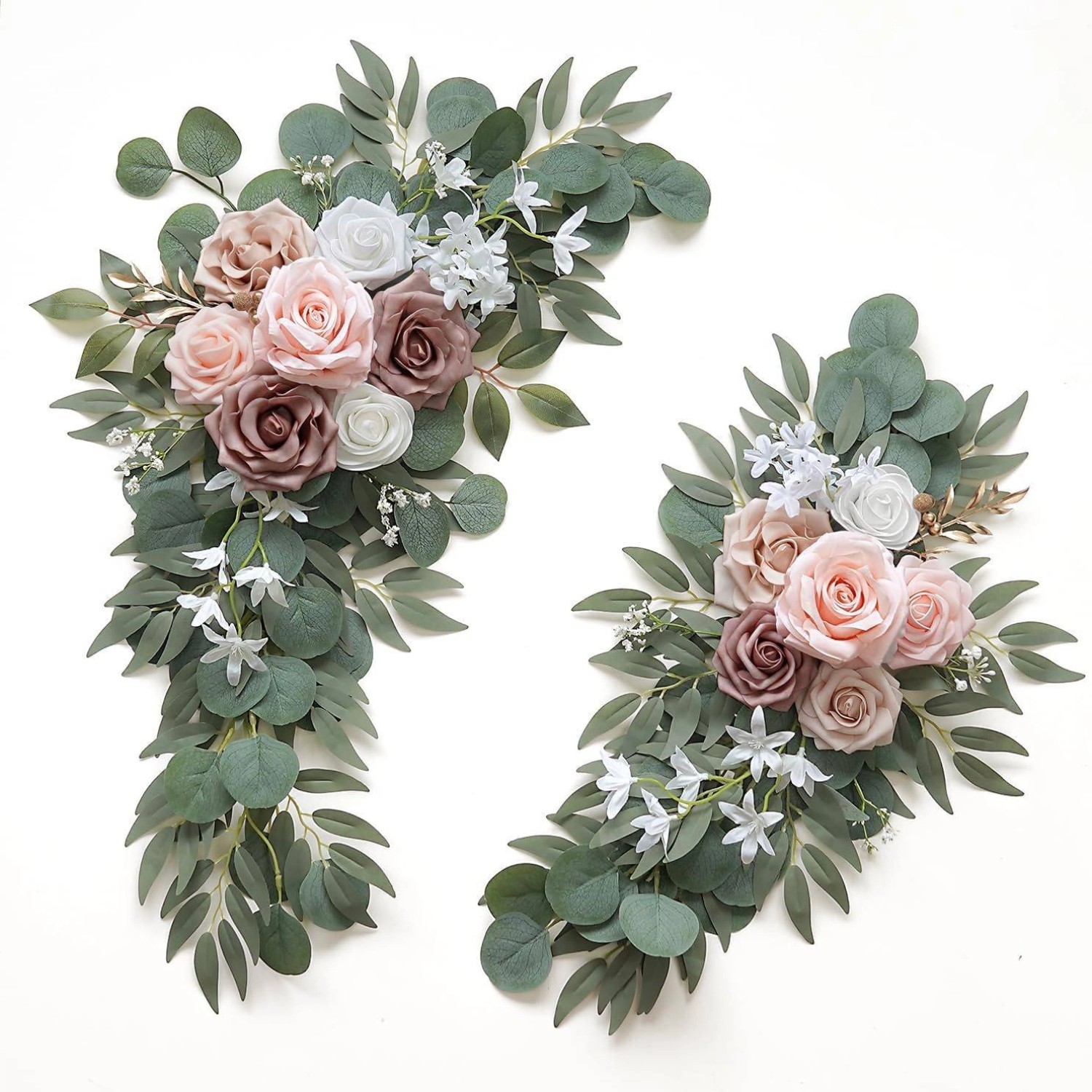 2 Pcs Wedding Arch Flowers Set Wedding Decor Garland Artificial Flower Swag gallery