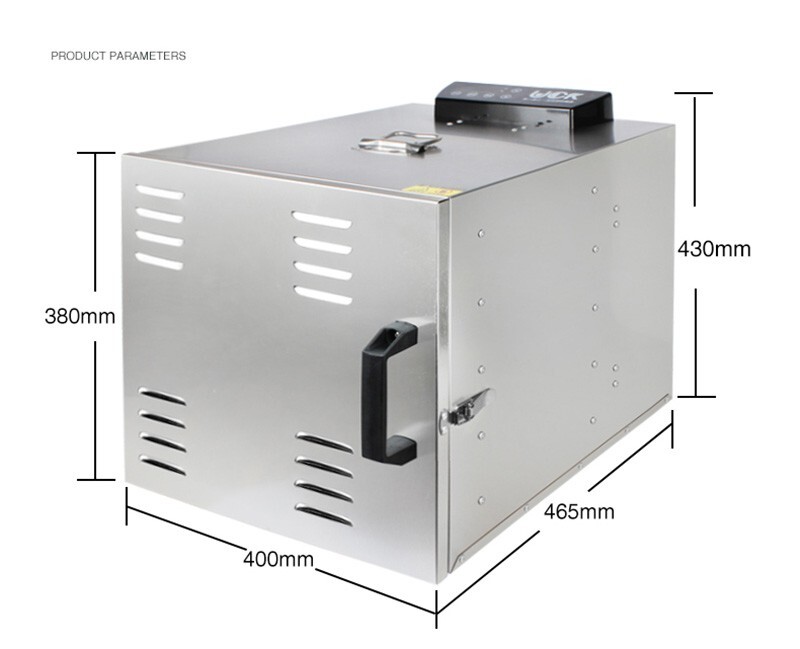 110V 10 Layer Fruit & Vegetable Dryer Commercial Food Dehydrator Stainless Steel gallery