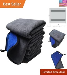 Ultrasoft, Large, Thick and Quick Drying Car Microfiber Cleaning Towel 800GSM…