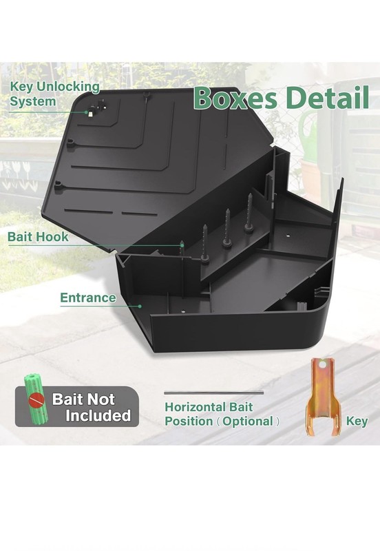 Rat Station Box with Keys, 1 Pack – Safe for Kids/Pets, Reusable, Indoor/Outdoor gallery