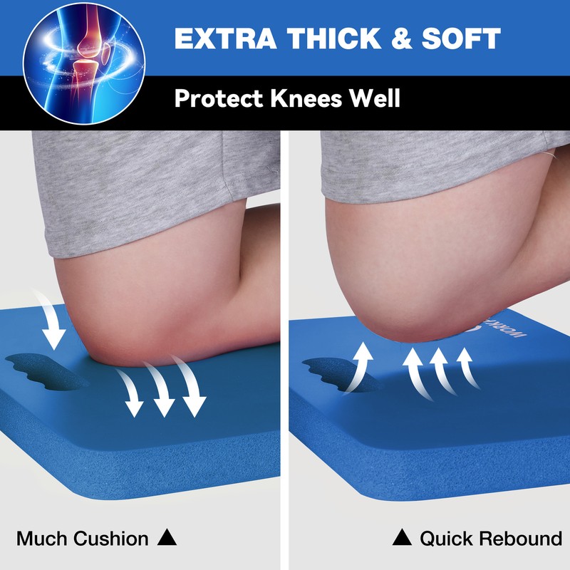 WORKPRO 2-Pack Extra Thick Kneeling Pad Soft Foam 17.5 x 11 x 1.5 in Blue gallery
