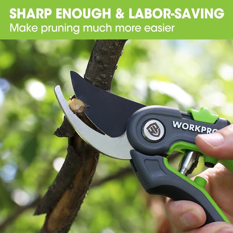 WORKPRO 8" Bypass Pruning Shears Stainless Steel Gardening Hand Pruner SK5 Blade gallery