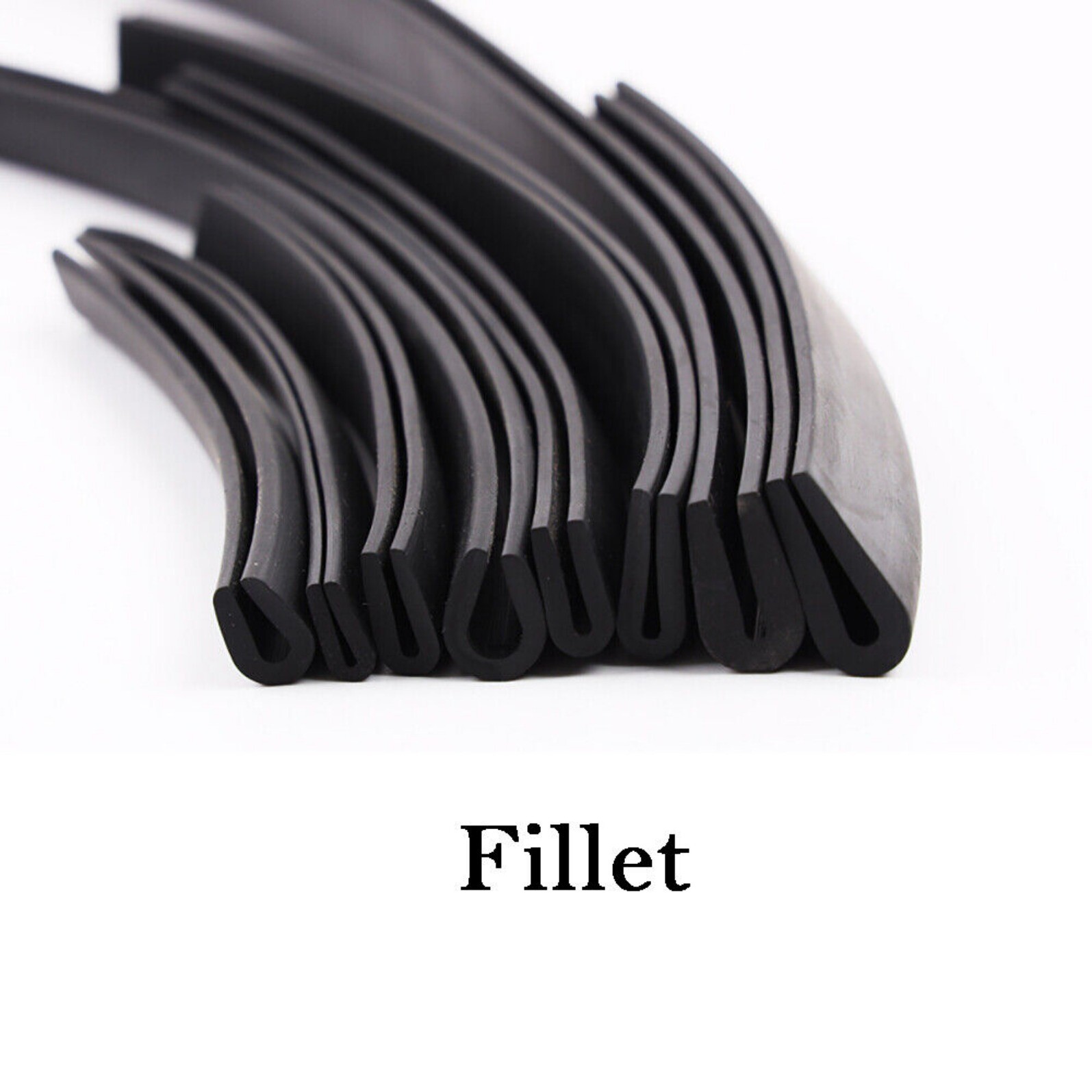 Edge Protection Frame Profile Rubber Edging Trim Seal U-profile Slot 1mm~12mm gallery