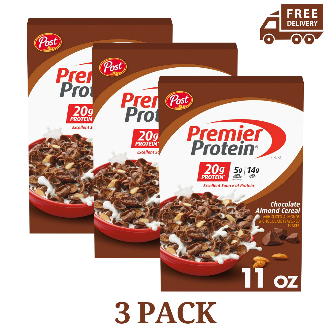 Post Premier Protein Chocolate Almond Cereal Breakfast Cereal Snack11oz (3 Pack) gallery