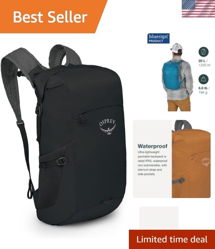 Osprey Ultralight 20L Dry Stuff Pack, Black