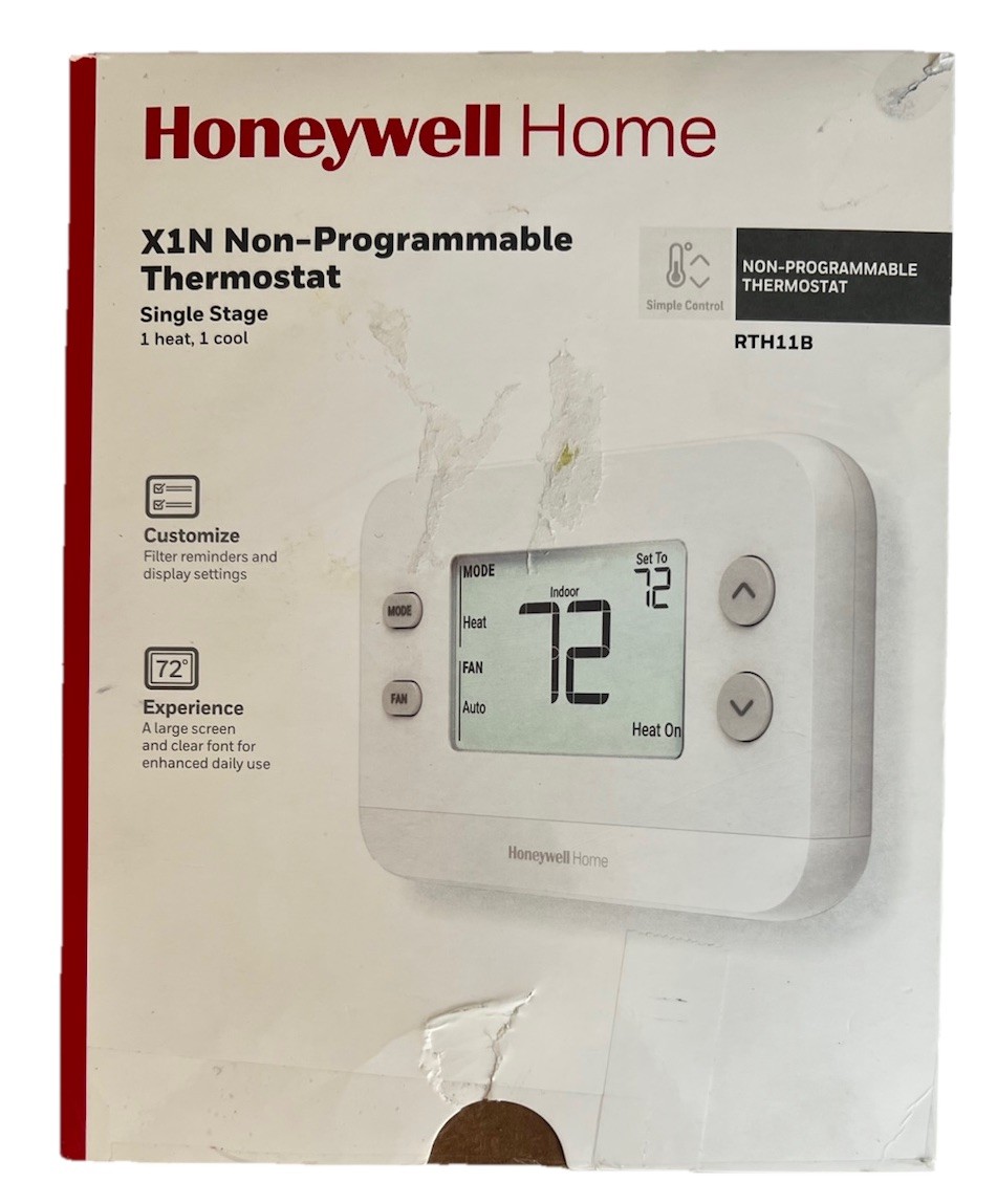 Honeywell Home X1N Non- Programmable Thermostat Single Stage RTH11B, Open Box gallery
