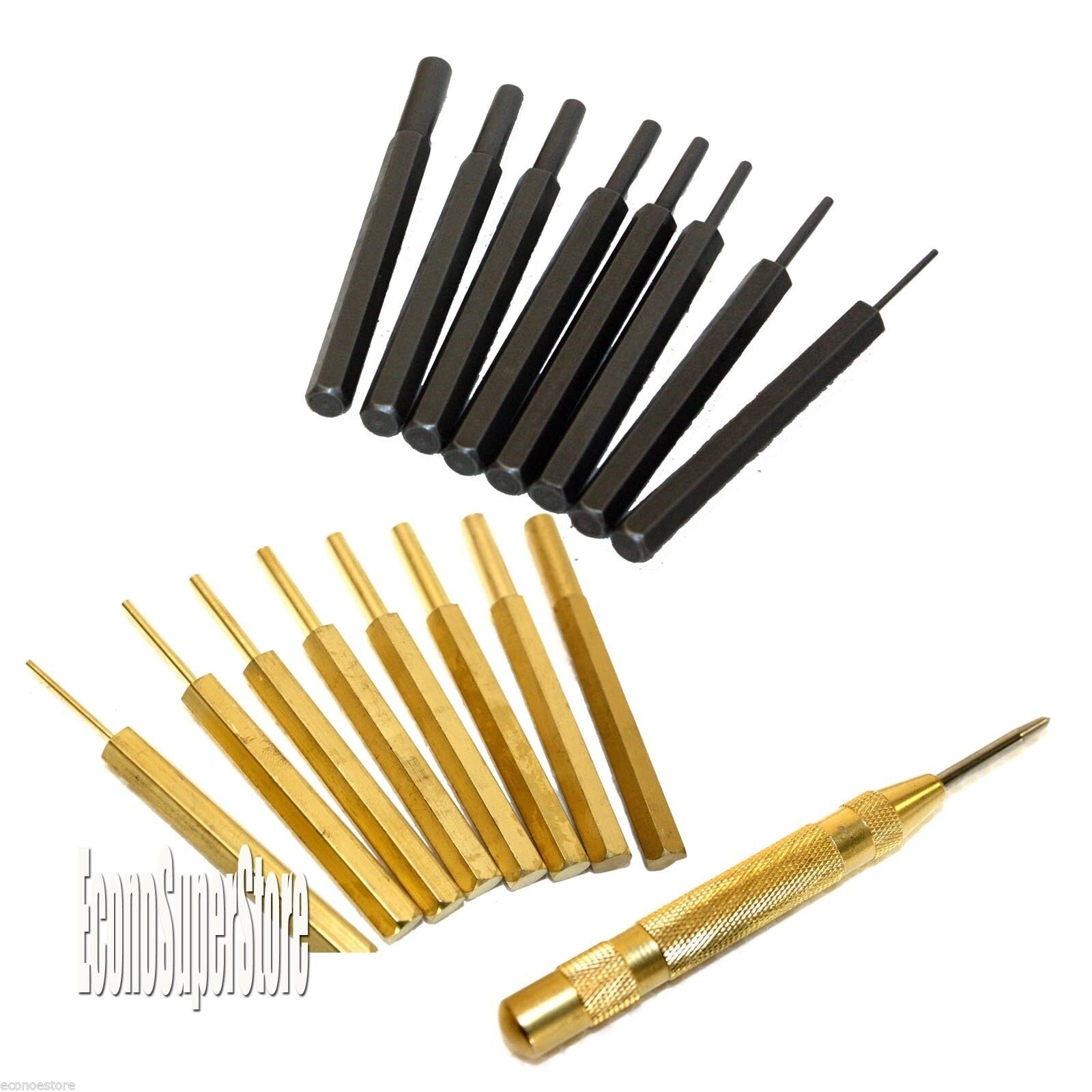 18 Pc Brass And Steel Punch Set Pin Center Punches Home & Business Hand Tool gallery