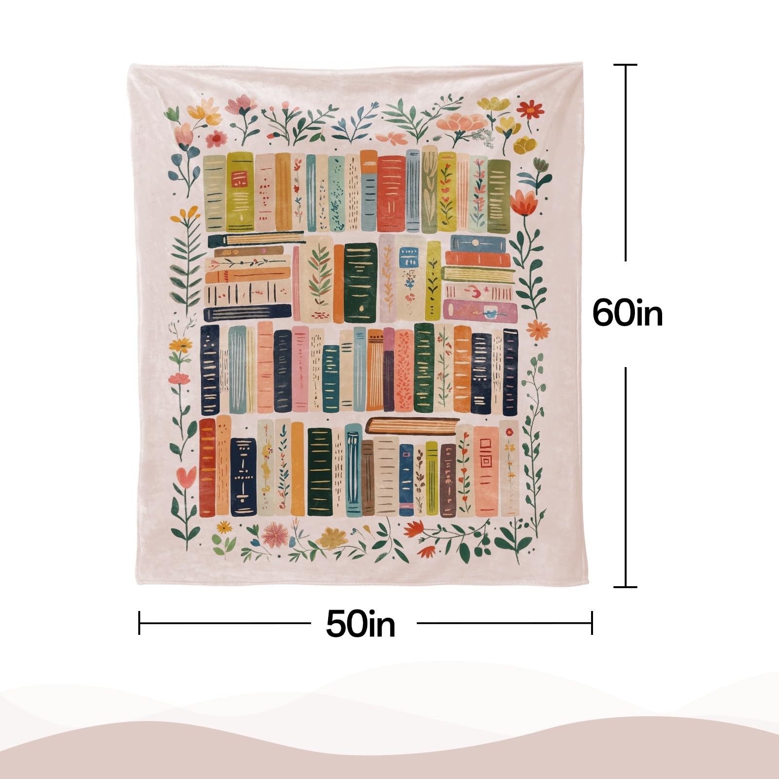 Book Lovers Reading Blanket 60x50 Inch Pink Bookish Gift For Readers Club gallery
