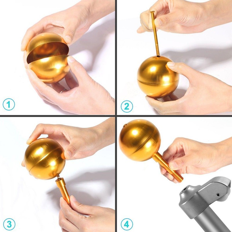 Anley Authentic FlagPole Truck with Nylon Pulley & Gold Ball Topper gallery