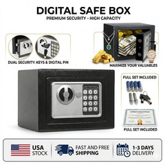 Digital Safe Box fireproof Security lock box for Home Office Cash Jewelry Gun
