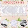 6 Pack Satin Table Runners for Wedding 12 x 70 Inch White Lace Silk Table Run... gallery