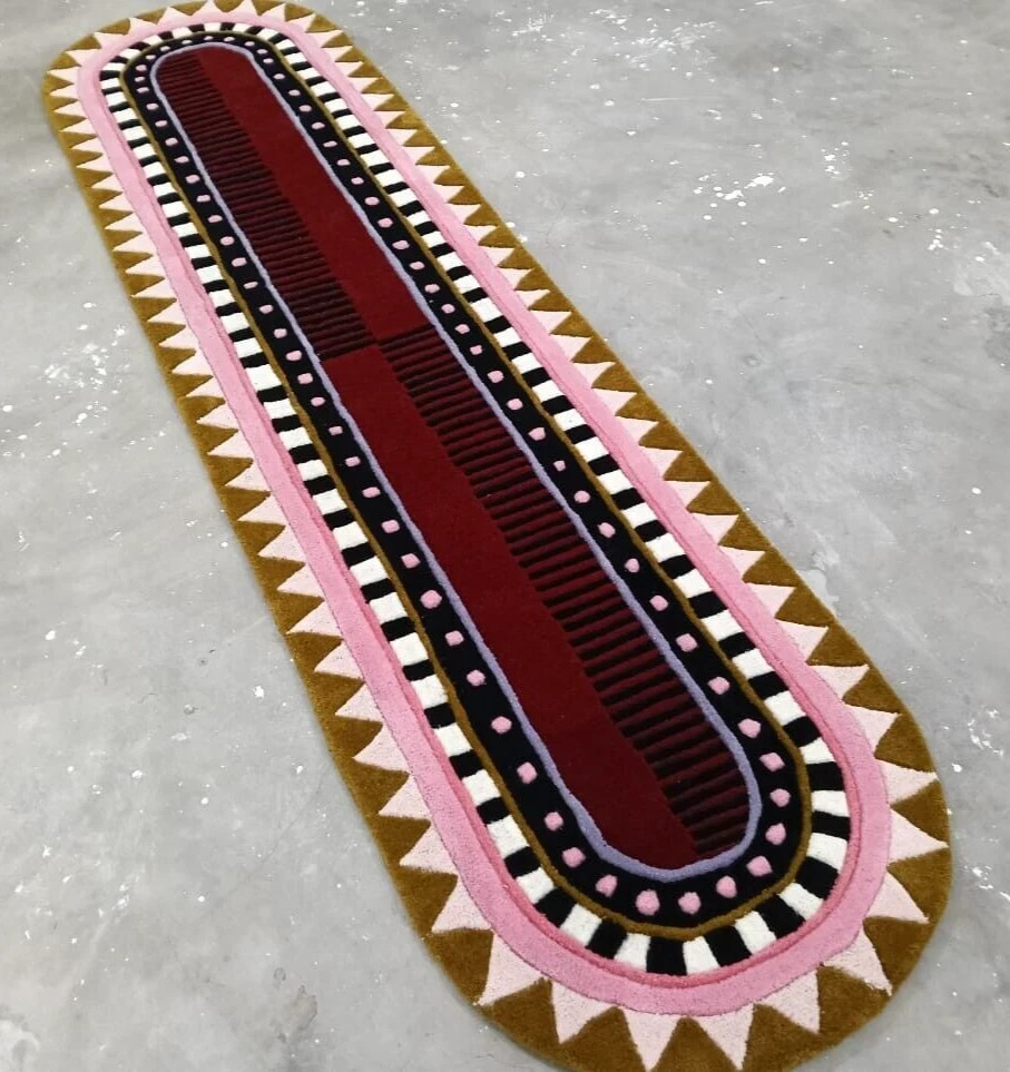 Runner Size Hand Tufted Rug Traditional Design Handmade Rug Pure 100%Nz Wool Rug gallery