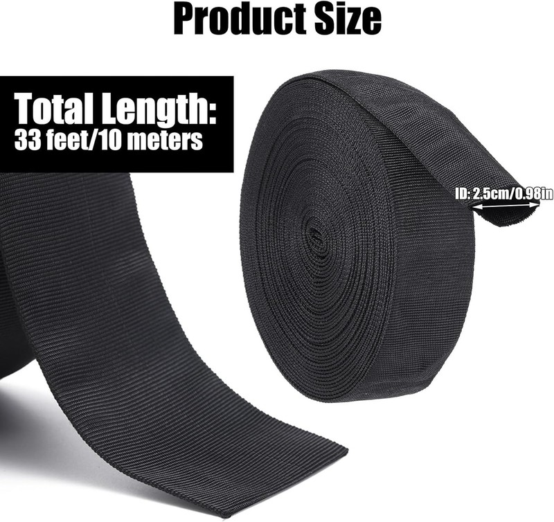 33 FT Nylon Hydraulic Hose Protector Sleeve Black Protective Cover Hose Sheath gallery