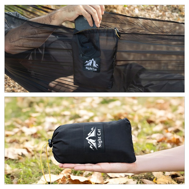 Night Cat Compact Camping Hammock Ultralight 0.66lb for Solo Hiking Backpacking gallery