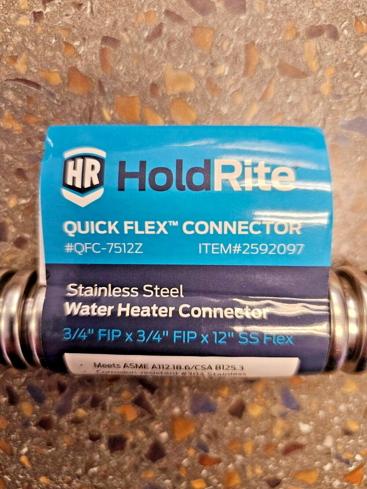 HoldRite QFC-7512Z (12") SS CORRUGATED WATER HEATER QUICK FLEX CONNECTOR gallery