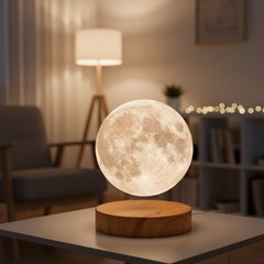 Floating 3D Printed Moon Lamp – Stunning Gift with Color Modes & Remote Control