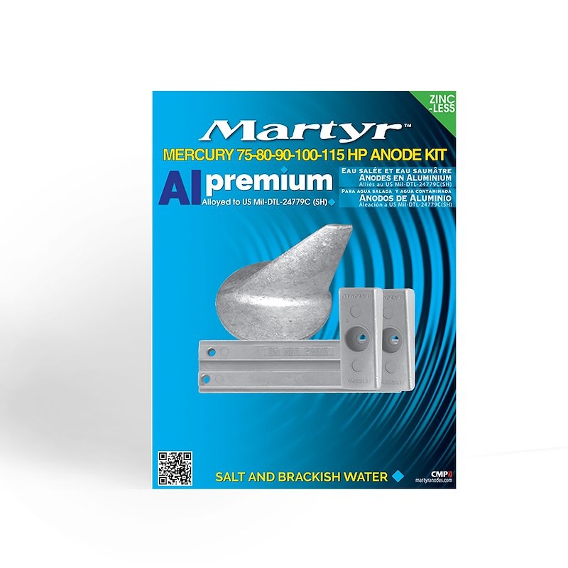 Marine Anode Kit; For Use In Salt And Brackish Water; Fits Mercury 75-80-90-1... gallery