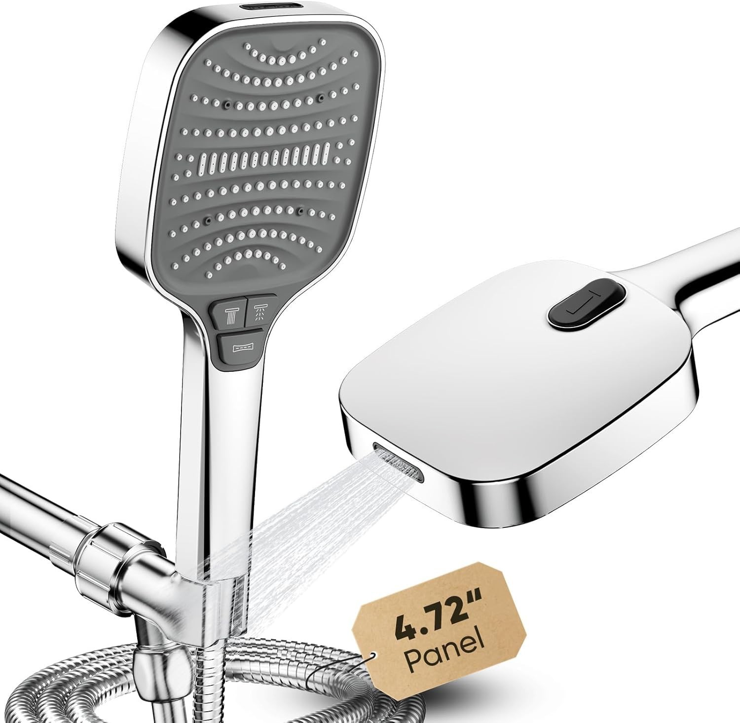 High Pressure Shower Head with Handheld,8 Modes,Heat-Resistant ABS Plastic Mater gallery