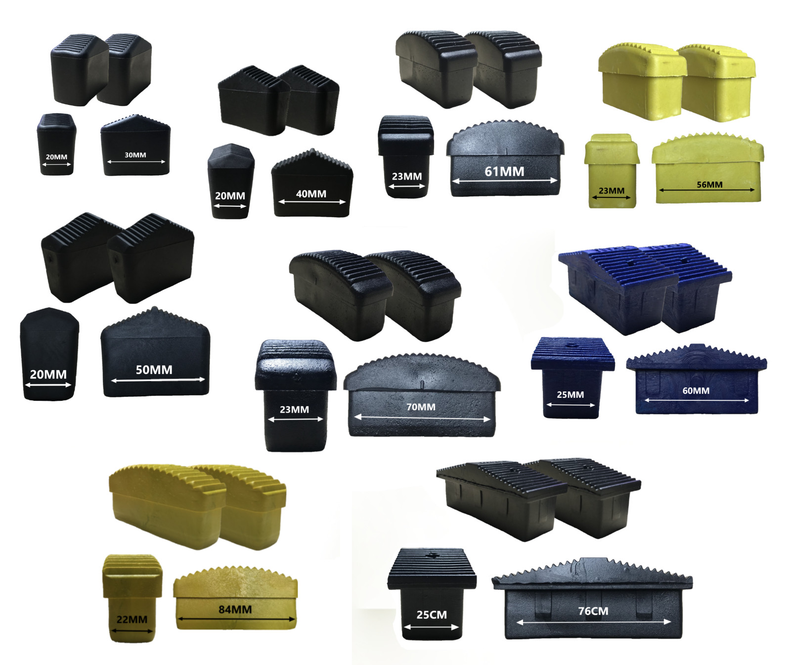 REPLACEMENT LADDER / STEP LADDER FEET RUBBER - IN SEVERAL SIZES AND QUANTITY'S gallery