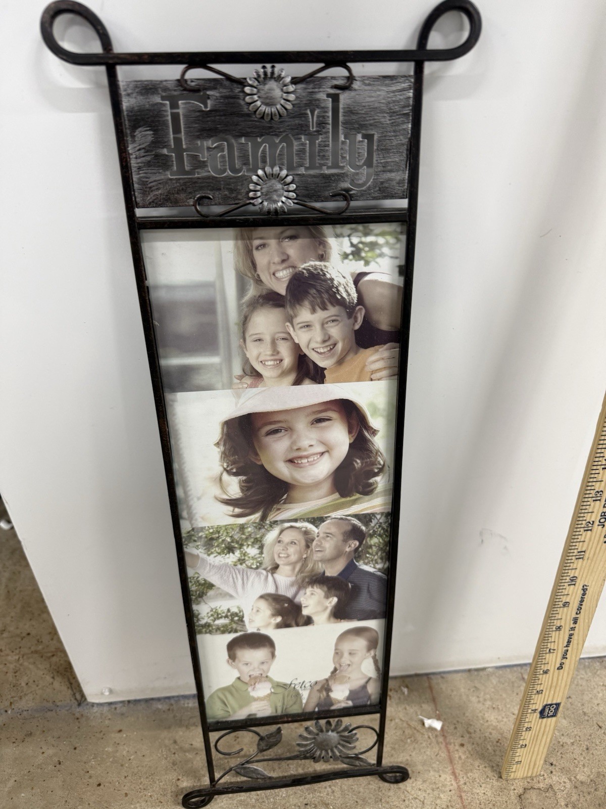 Collage Picture Frame 23”x6” Wall Hanging Multiple Family 4 Photos gallery