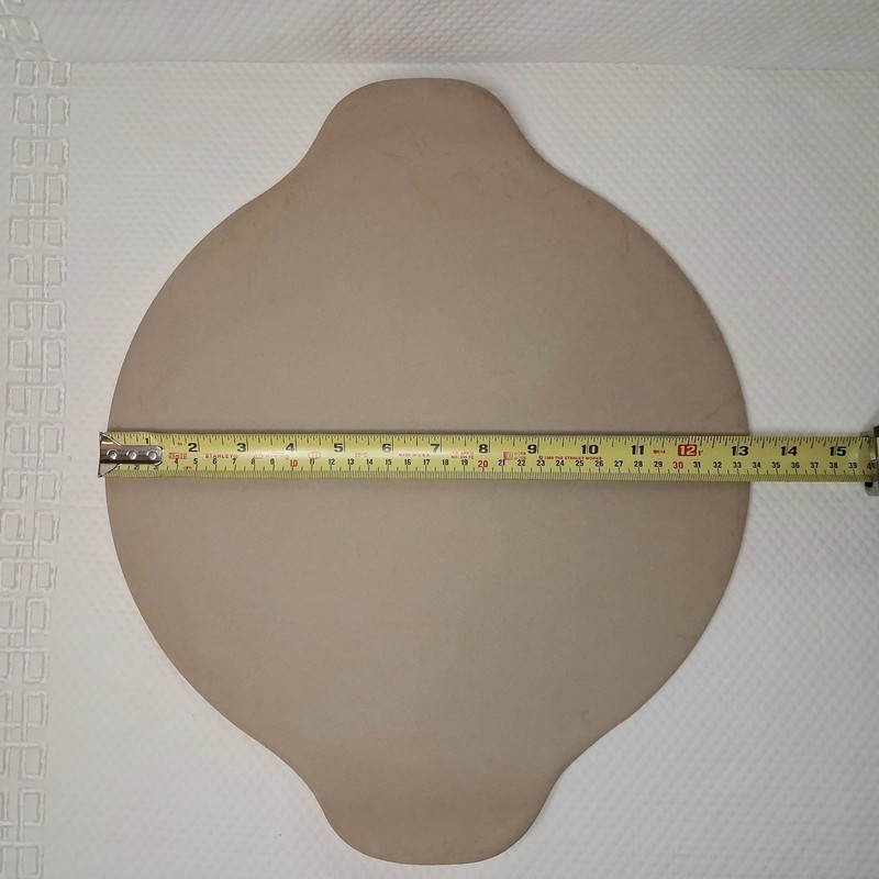 Pampered Chef Pizza Stone Baking Stone Stoneware 13” With Handles No Box gallery