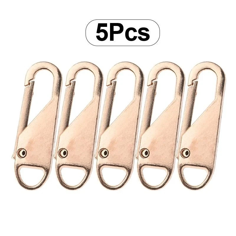 5PCS Universal Metal Zipper Puller Replacement Slider Bags, Luggage Sewing