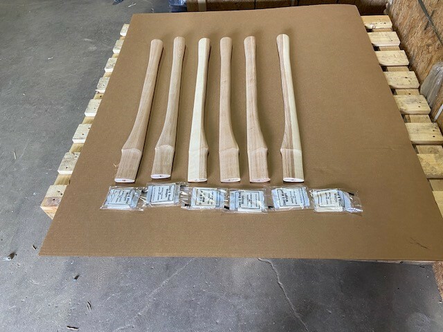 28" Straight Single Bit Axe Hickory Replacement Handle ( 6 handles) gallery