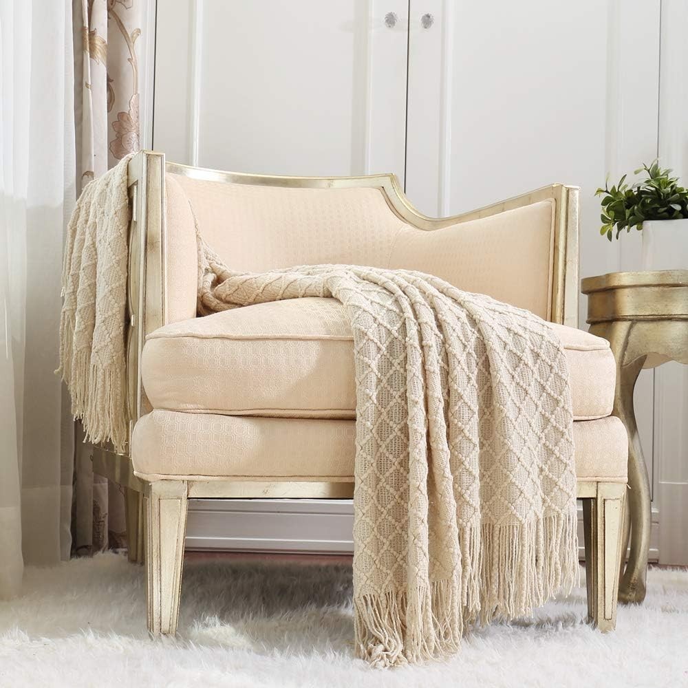 Home Decor Rustic Couch Sofa Chair Bed Throw Blanket, Soft Warm Cozy Light We... gallery