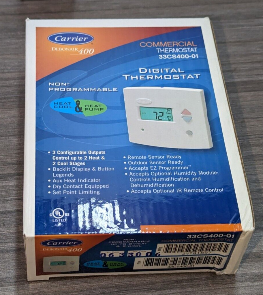 Carrier Digital Programmable Thermostat 33CS400-01 DEBONAIR 400 , New gallery